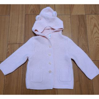 ベビーギャップ(babyGAP)の美品!!baby GAP フード付カーディガン12-18months 80cm(カーディガン/ボレロ)