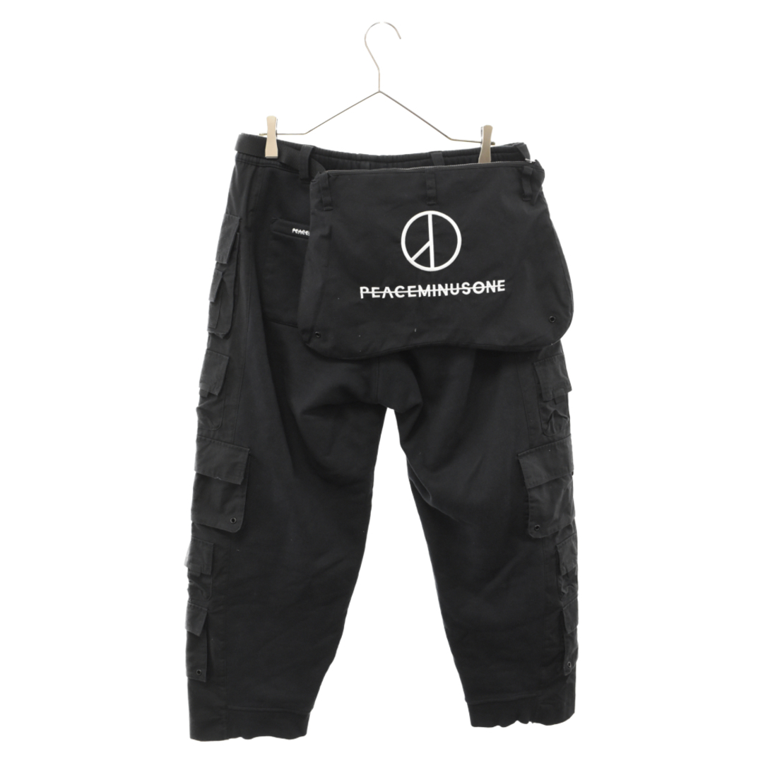 NIKE ナイキ ×PEACEMINUSONE Wide Pants×ピースマイナスワン ヒップバッグ付き カーゴワイドパンツ ブラック  DR0095-010