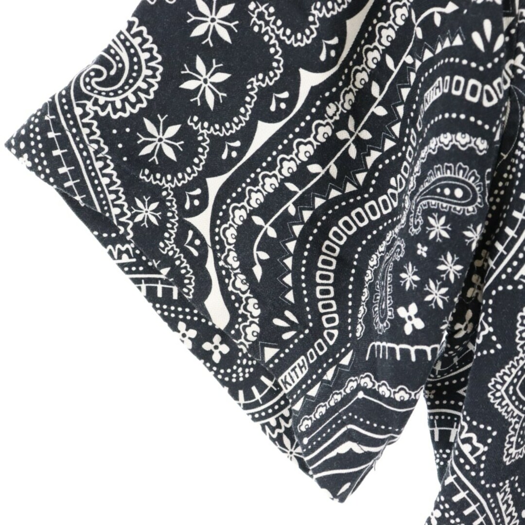 KITH キス 20SS Summer Camp Collar Bandana Shirt バンダナシャツペイズリー柄 総柄 半袖シャツブラック KH3754