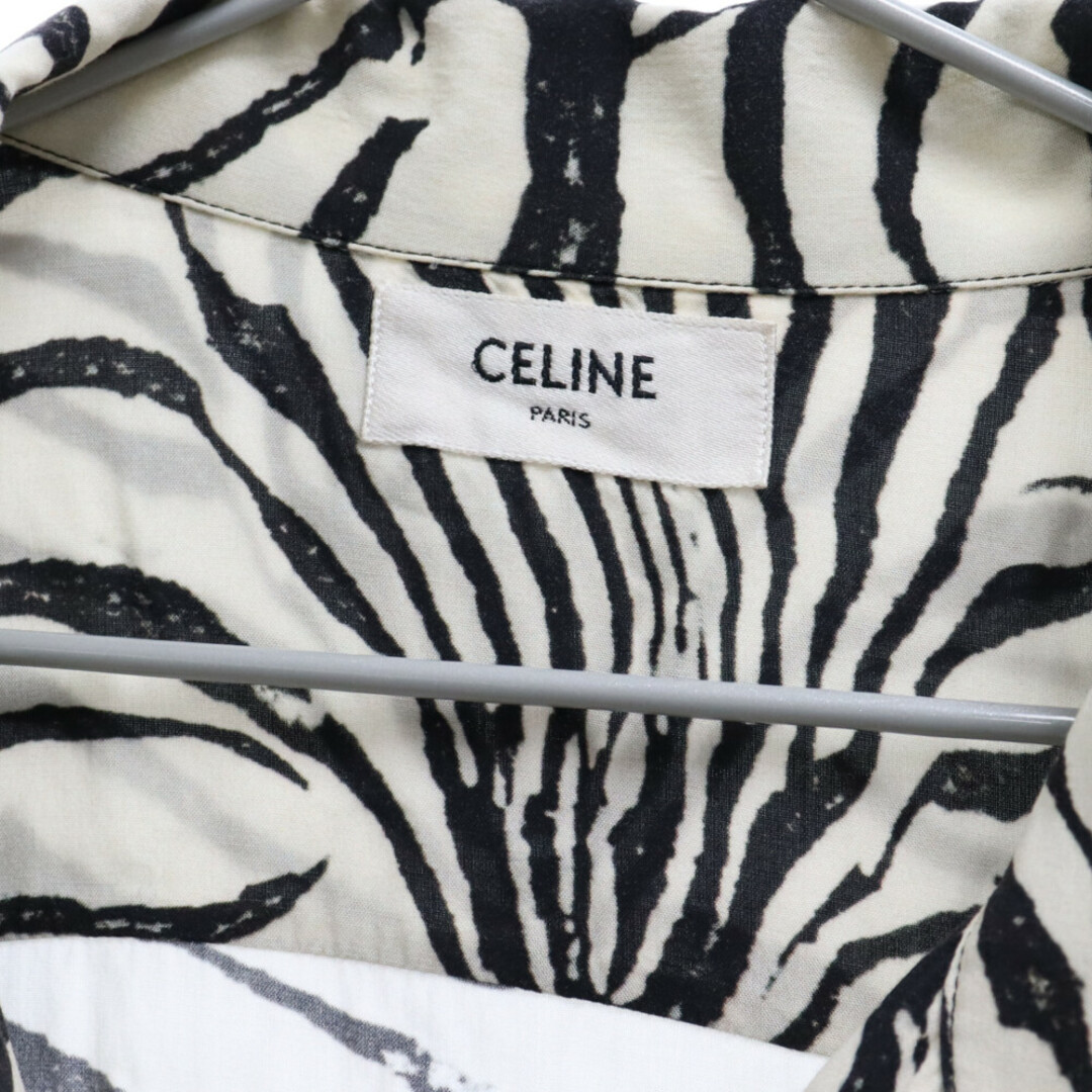 CELINE セリーヌ 22SS ゼブラプリント ルーズハワイアン レーヨン シャツ 2C517346Q