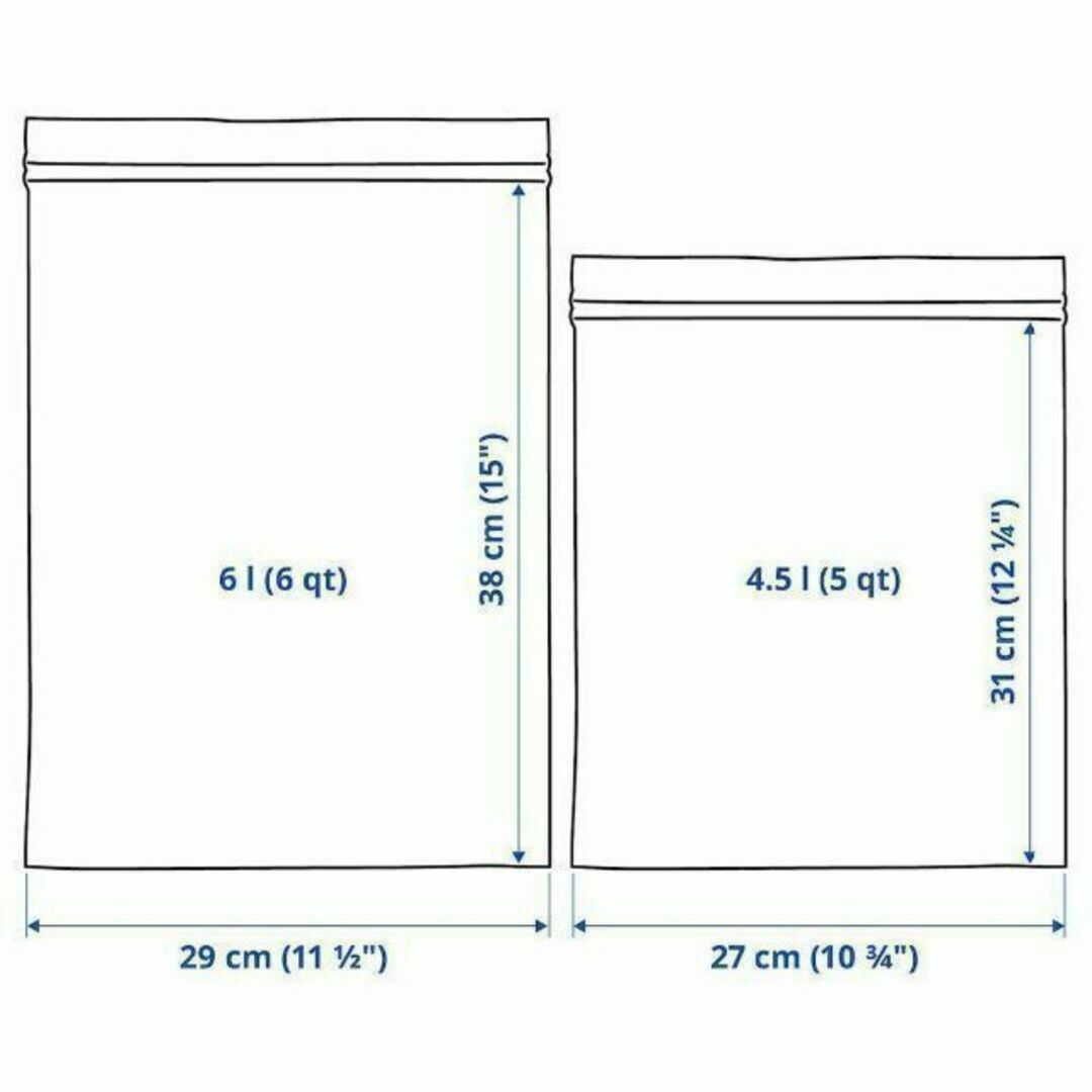 6ℓ4.5ℓ【IKEA】ISTAD イースタード フリーザーバッグ インテリア/住まい/日用品のキッチン/食器(収納/キッチン雑貨)の商品写真