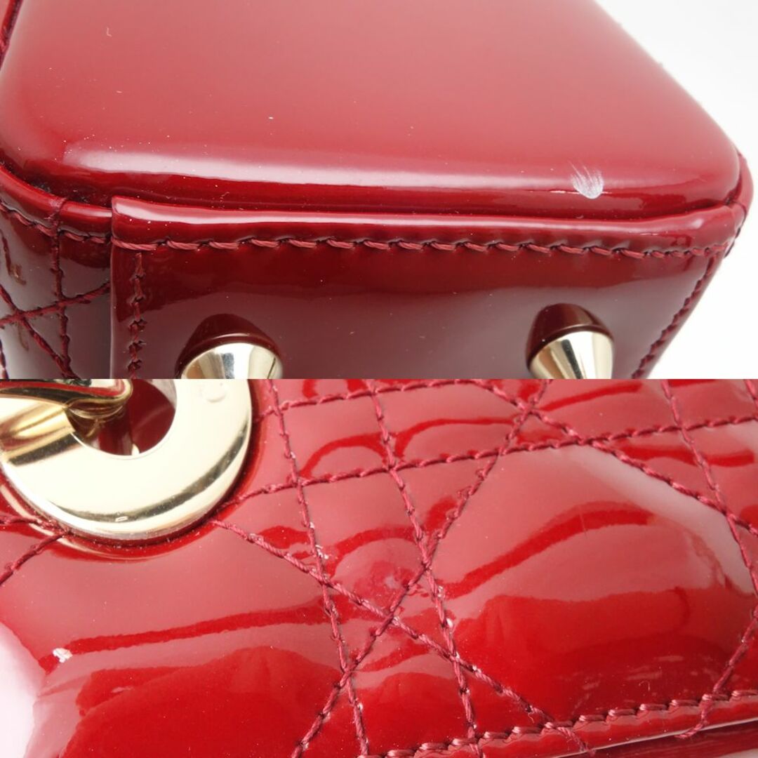 Christian Dior クリスチャンディオール レディディオール　スモール M0531OWCB＿M323 2Wayバッグ エナメル レッド/450133