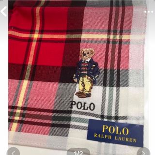 ポロラルフローレン(POLO RALPH LAUREN)の刺繍がステキ　ブレザーを着た正装ベア　ハンカチ一枚(ハンカチ)