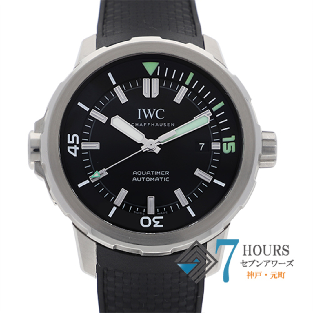 W42mm腕周り【114443】IWC インターナショナルウォッチカンパニー  IW329001 アクアタイマー ブラックダイヤル SS/ラバー 自動巻き ギャランティーカード 当店オリジナルボックス 腕時計 時計 WATCH メンズ 男性 男 紳士