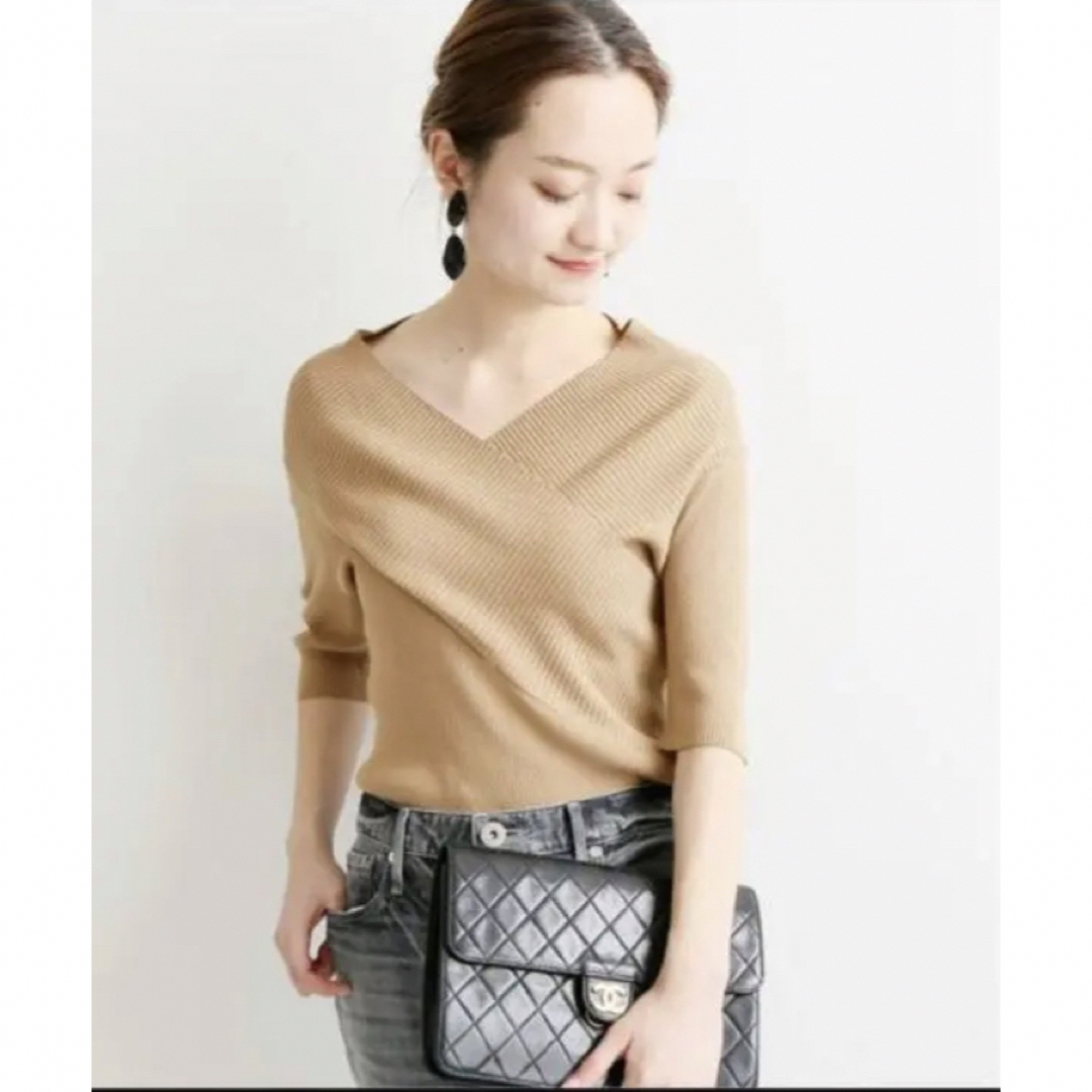 VERMEIL par iena - VERMEIL par iena 2WAYストレッチリブ 5分袖 VERMEIL par iena - VERMEIL par iena 2WAYストレッチリブ 5分袖