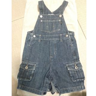 ベベ(BeBe)のBeBe デニムサロペット　オーバーオール　size90美品(パンツ/スパッツ)