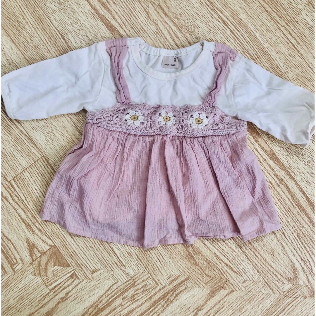 petit main(プティマイン)の⭐️3点セット⭐️80センチ　petit main等　女の子　長袖 キッズ/ベビー/マタニティのベビー服(~85cm)(シャツ/カットソー)の商品写真