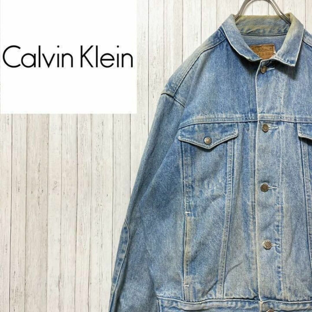 Calvin Klein(カルバンクライン)のカルバンクライン　Gジャン　デニムジャケット　ジーンズ　ブルー　アウター　M メンズのジャケット/アウター(Gジャン/デニムジャケット)の商品写真