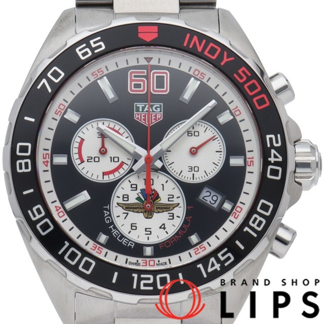 タグ・ホイヤー フォーミュラ 1 クロノグラフ インディ 500 Formula 1 Chronograph Indy 500 Special Edition
 CAZ101V.BA0842 箱 保証書 SS メンズ時計 ブラック 仕上げ済 美品