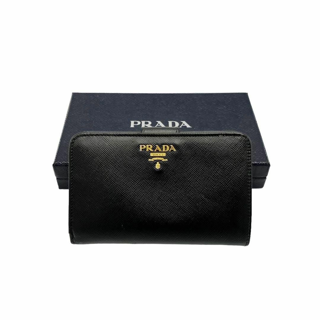 ✨美品✨PRADA サフィアーノレザー 二つ折り 長財布 ブラック メタルロゴ承知しました