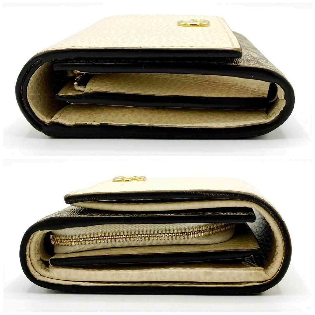 ⭐️良品⭐️ グッチ GGマーモント レザー 二つ折り財布 ブラック