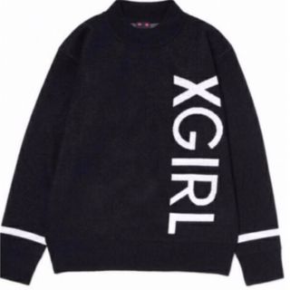 エックスガール(X-girl)の新品 X-GIRL BIG LOGO TOPS ブラック(ニット/セーター)