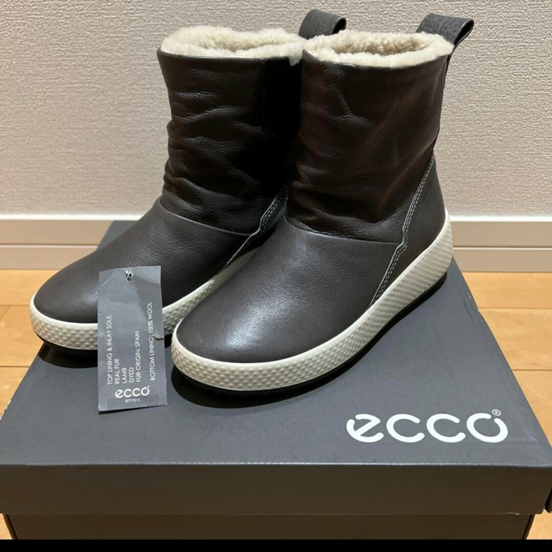 ECCO ムートンミドルブーツ新品