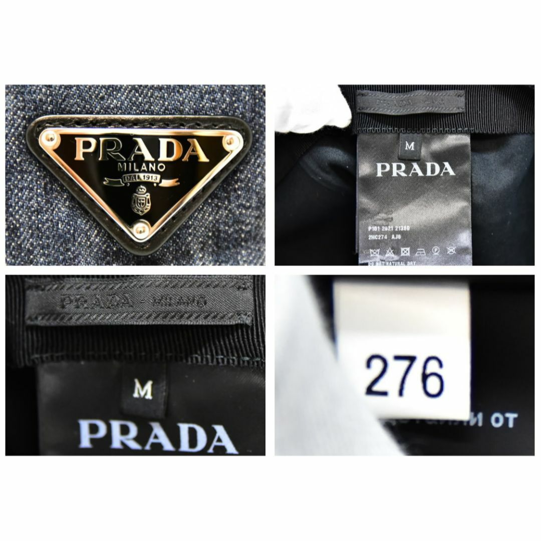 PRADA(プラダ)のほぼ新品 鑑定済 正規品 PRADA プラダ  デニム ベースボール キャップ  レディースの帽子(キャップ)の商品写真