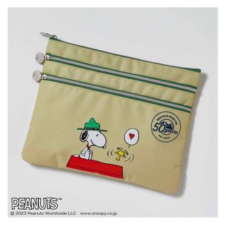 スヌーピー(SNOOPY)のSNOOPY スヌーピー ビーグル・スカウト  3段ポケット収納上手ポーチ(ノベルティグッズ)