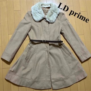 エルディープライム(LD prime)のLD prime LDプライム ベルト付き コート キャメル ブラウン ファー(ロングコート)