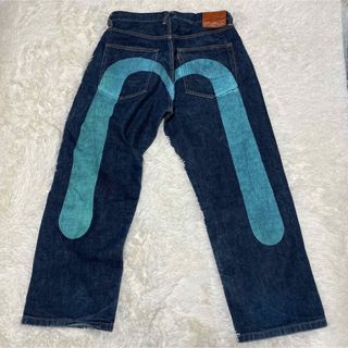 EVISU - evisu エヴィス 2001 カモメ 大黒 水色 青 ビッグカモメ L XL