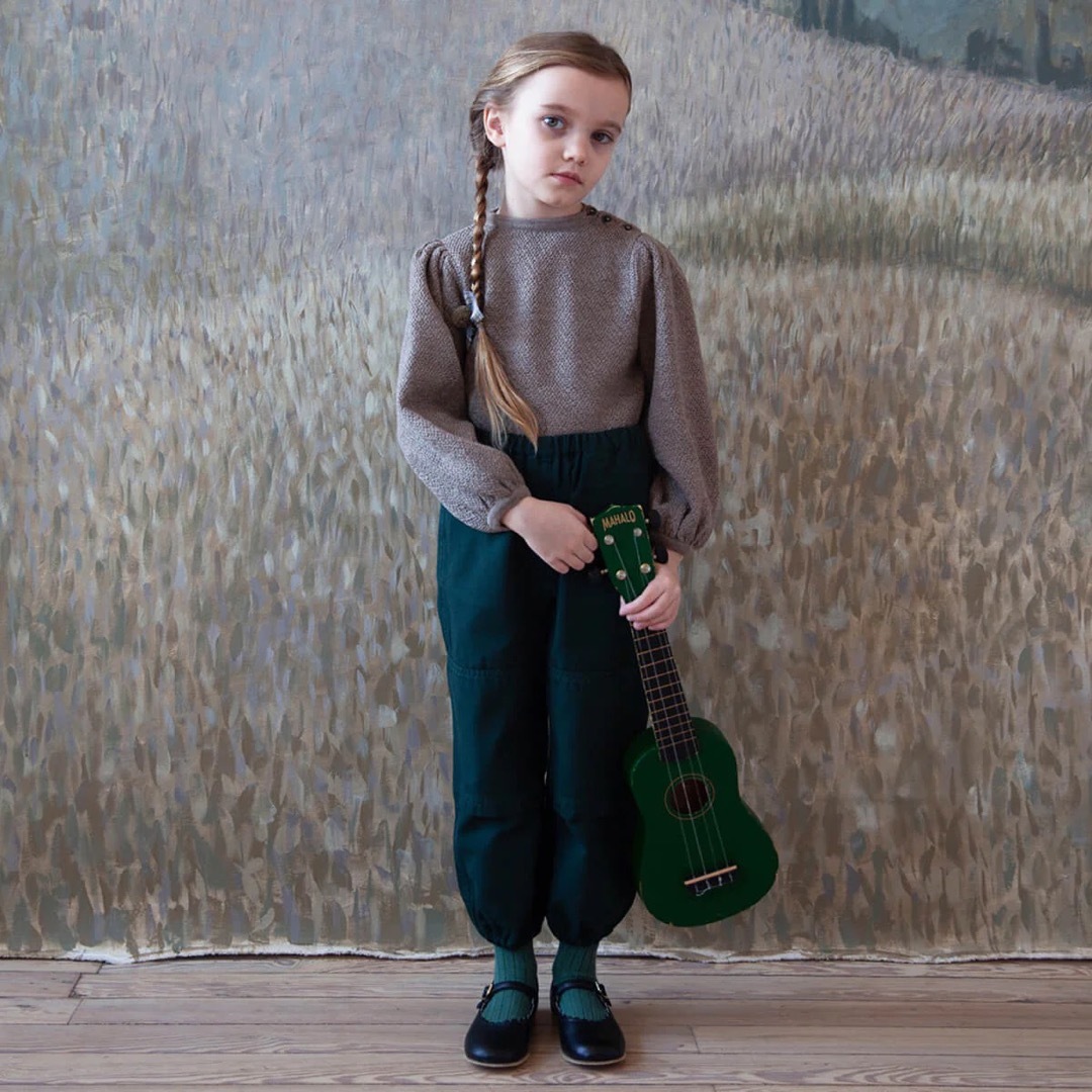 soor ploom agnes sweater flax 4yキッズ/ベビー/マタニティ