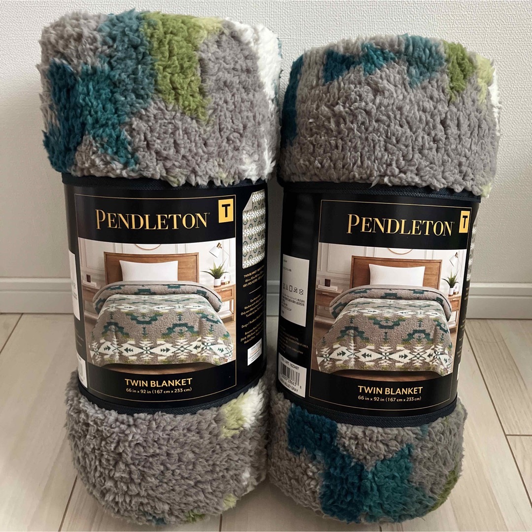 新品 PENDLETON ペンドルトン ブランケット ツイン 2枚セット グレー | フリマアプリ ラクマ