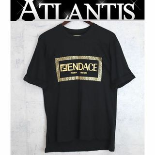 FENDI ロゴ　ブラック　Tシャツ　半袖　40サイズ　FF