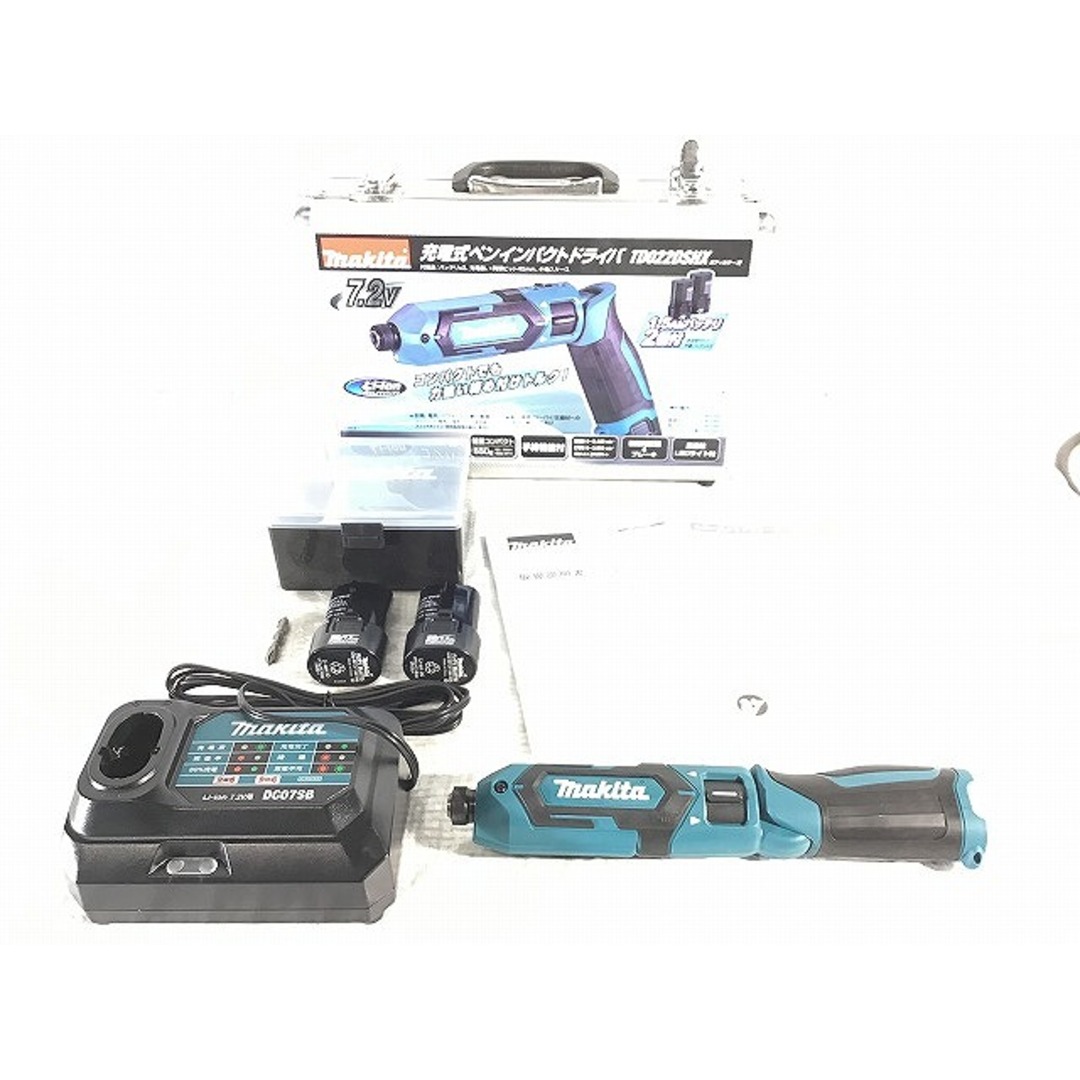 Makita ☆未使用品☆makita マキタ 7.2V 充電式ペンインパクトドライバー TD022DSHX 青/ブルー バッテリー2個(1.5Ah)  充電器 ケース付 79900の通販 by 工具販売専門店Borderless(ラクマ店)｜マキタならラクマ