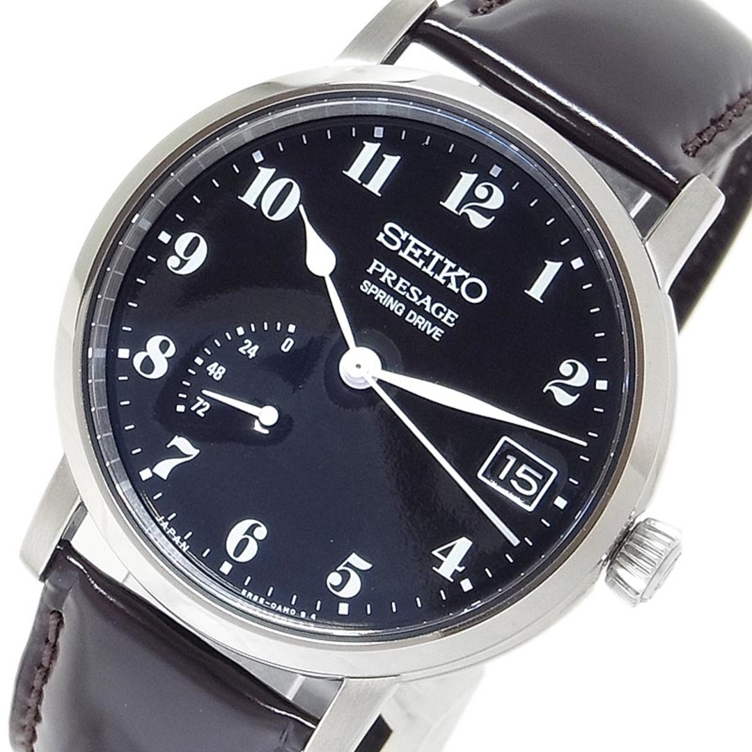 セイコー SEIKO プレザージュ SARR003 SEIKO WATCH SALON 限定モデル  5R65-0AP0 琺瑯 SS/純正バックル・レザーストラップ 自動巻き メンズ 腕時計