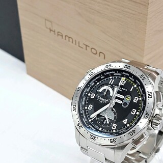 ハミルトン(Hamilton)のハミルトン カーキ アビエーション ワールドタイマー クロノ H767140(腕時計(アナログ))