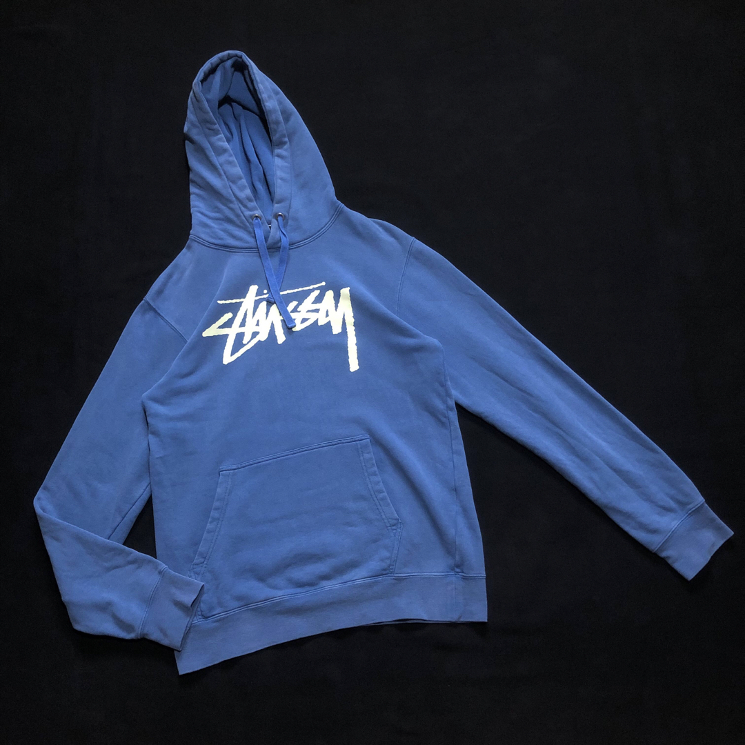 y2k 00's old stussy stock logo hoodie