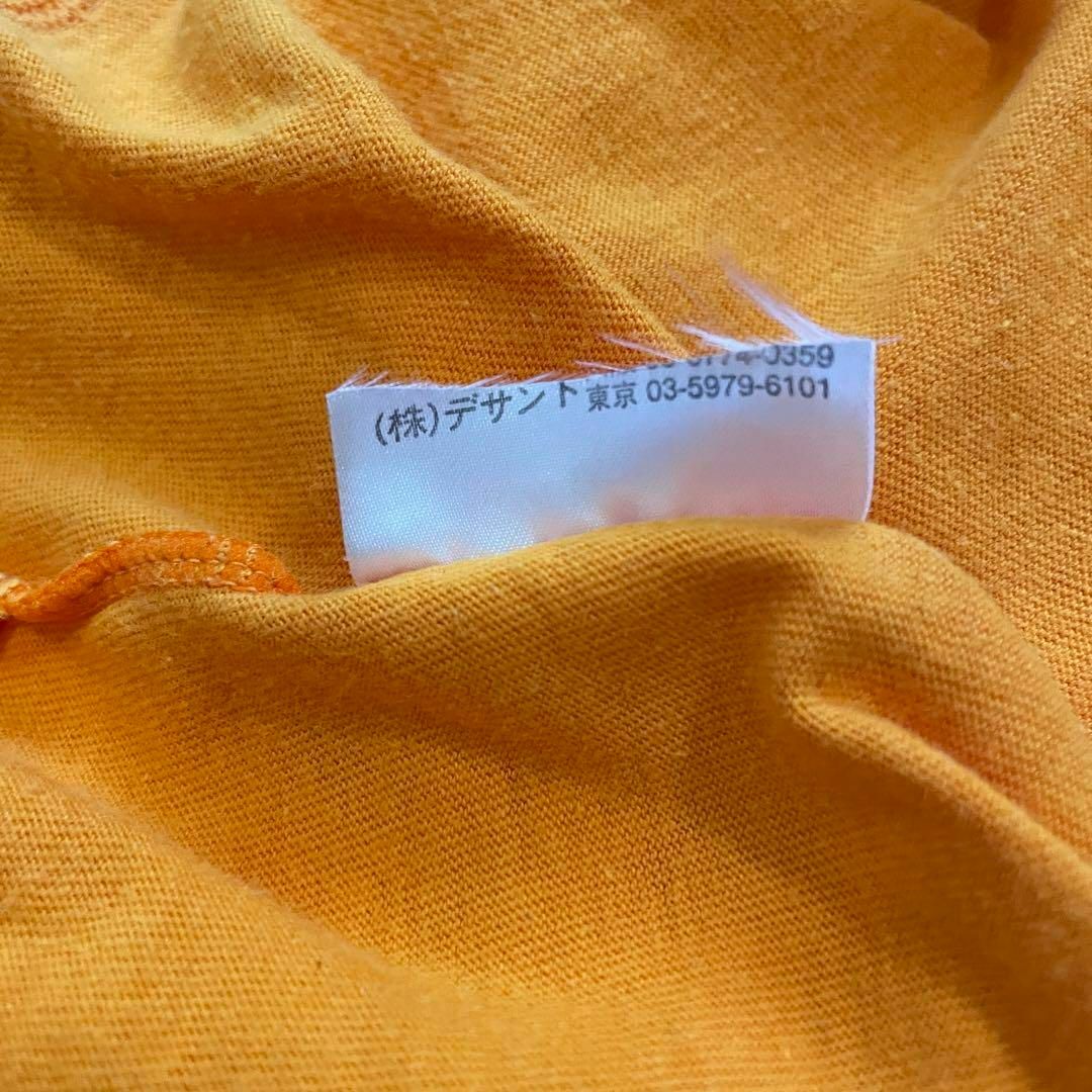 【ナンバリング、リンガーTシャツ◎】UMBROデサント製　ロンTオレンジ