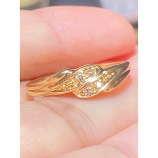 JEWELRY K10WG ガーネット ホワイトトパーズ 16号 【433】 - リング(指輪)