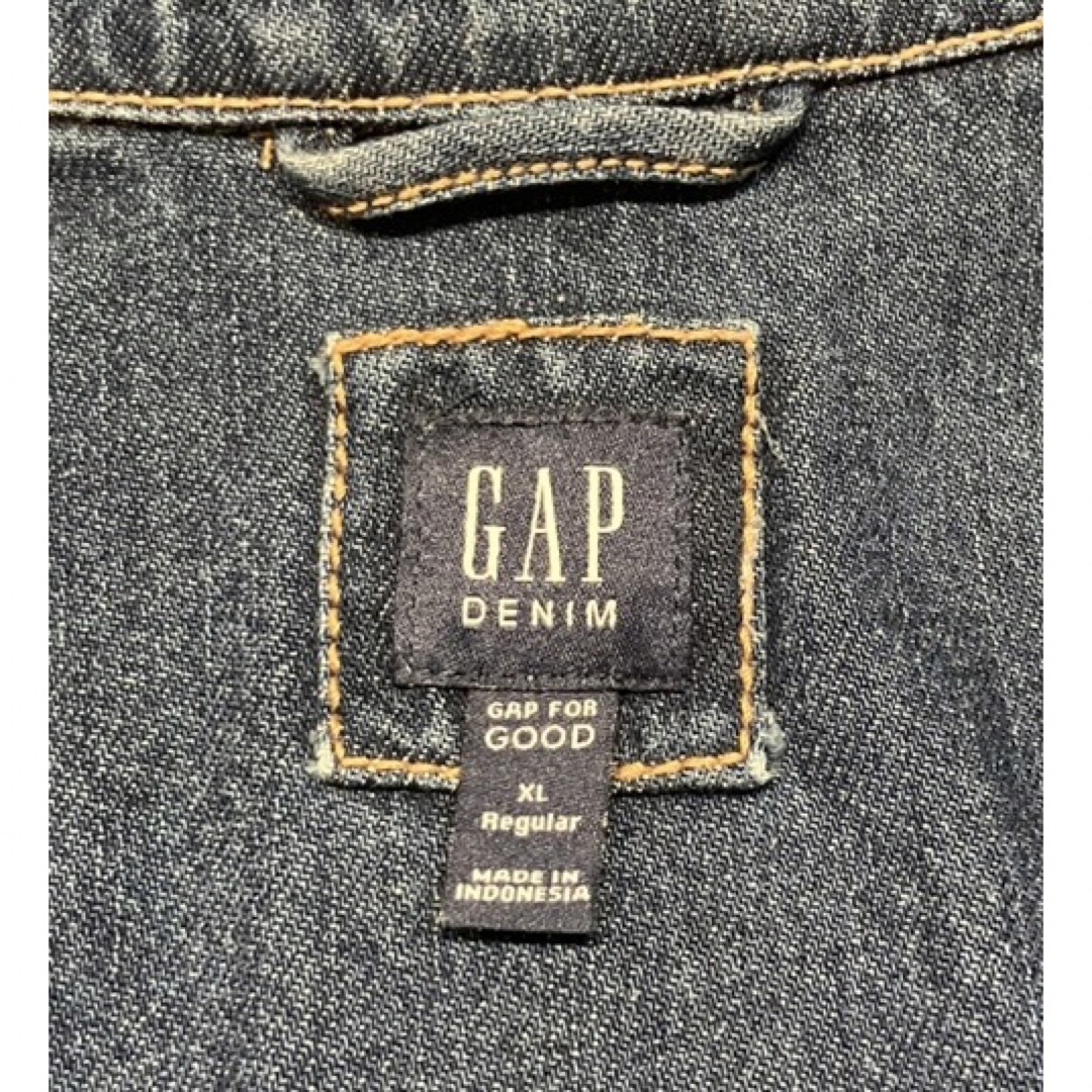 GAP Kids(ギャップキッズ)のGAP ギャップ チェック花柄パッチワークデニムジャケットKIDS.XL レディースのジャケット/アウター(Gジャン/デニムジャケット)の商品写真