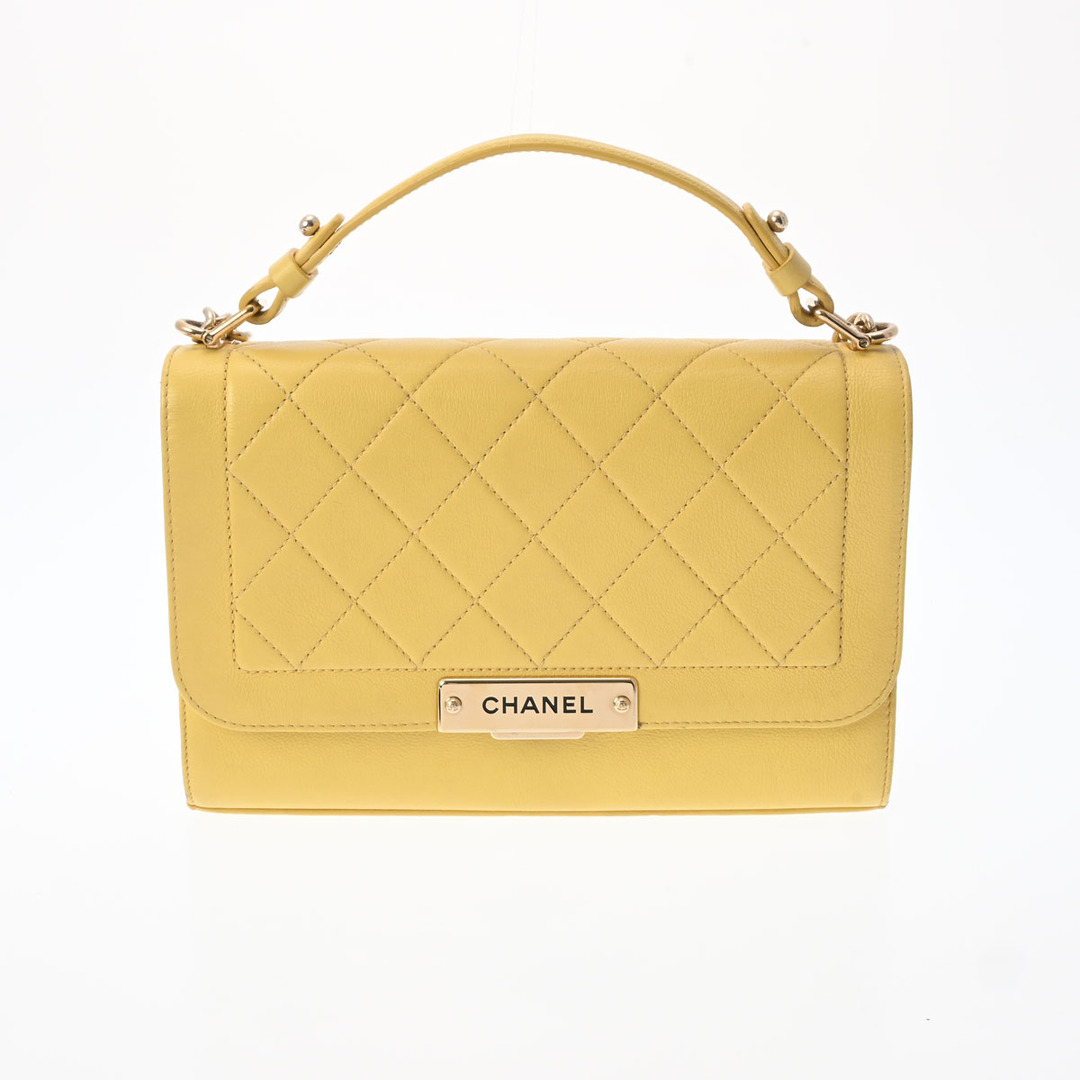 CHANEL(シャネル)のシャネル マトラッセ 2WAYチェーンバッグ ショルダーバッグ イエロー レディースのバッグ(ショルダーバッグ)の商品写真