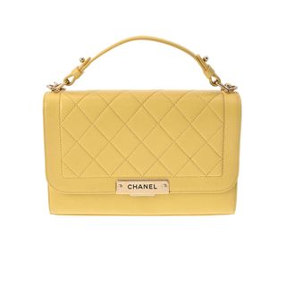 シャネル(CHANEL)のシャネル マトラッセ 2WAYチェーンバッグ ショルダーバッグ イエロー(ショルダーバッグ)