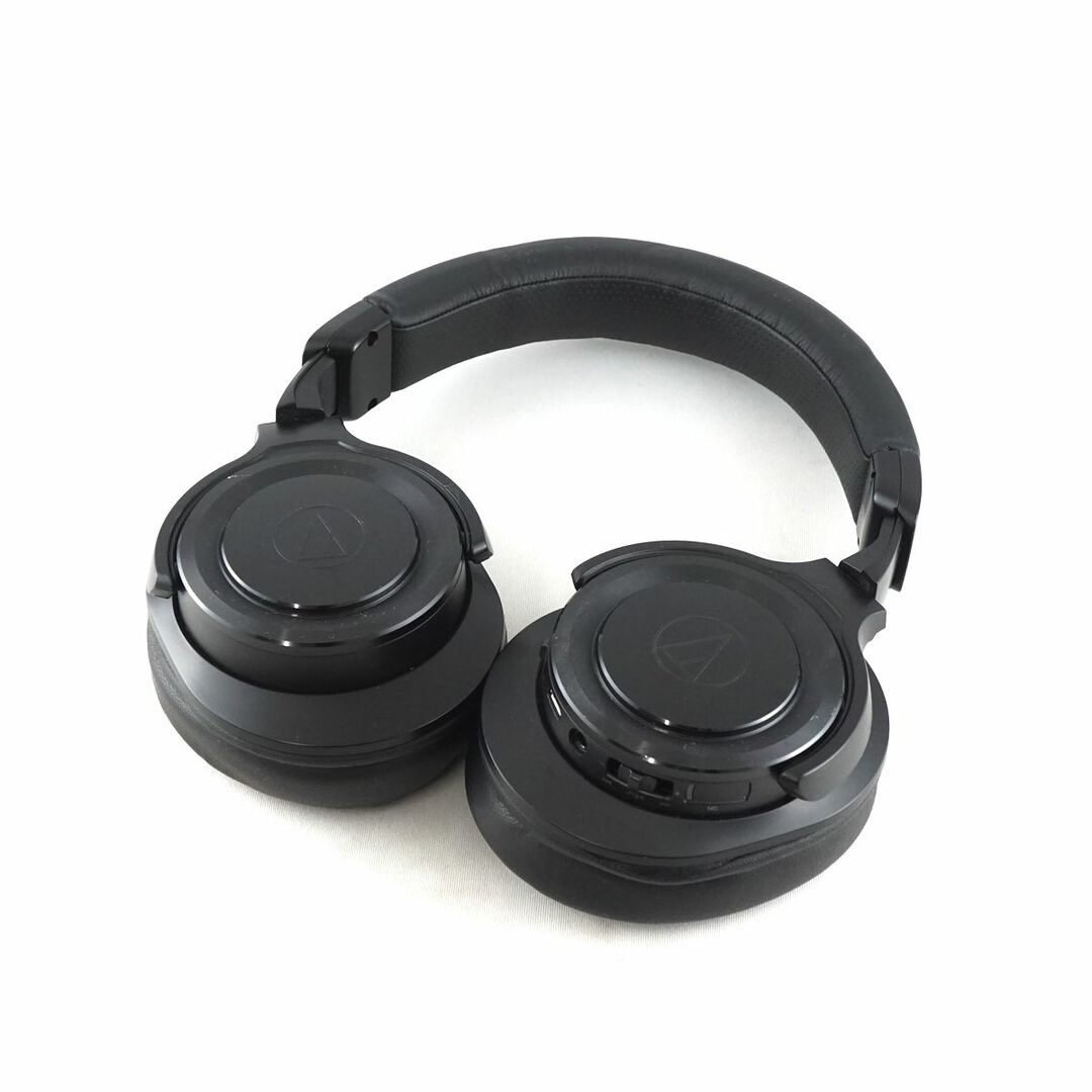 audio-technica ATH-WS990BT ワイヤレスヘッドホン USED美品 ノイズキャンセリング 重低音 ハイレゾ マイク ブラック 完動品 S V9159ヘッドフォン/イヤフォン