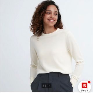 ユニクロ(UNIQLO)の エクストラファインメリノクルーネックセーター（長袖）(ニット/セーター)