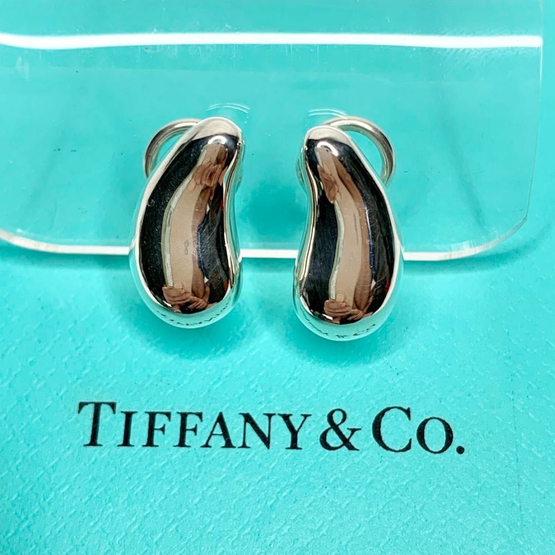 美品】TIFFANY&Co. ラージ ティアドロップ イヤリング シルバー-