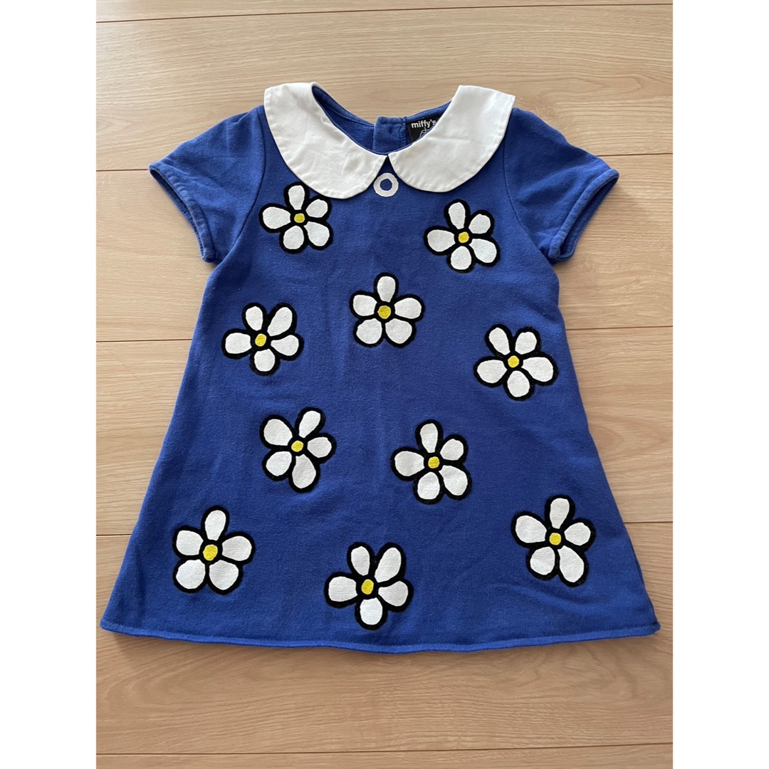 miffy(ミッフィー)のミッフィー 花柄 ワンピース キッズ/ベビー/マタニティのキッズ服女の子用(90cm~)(ワンピース)の商品写真