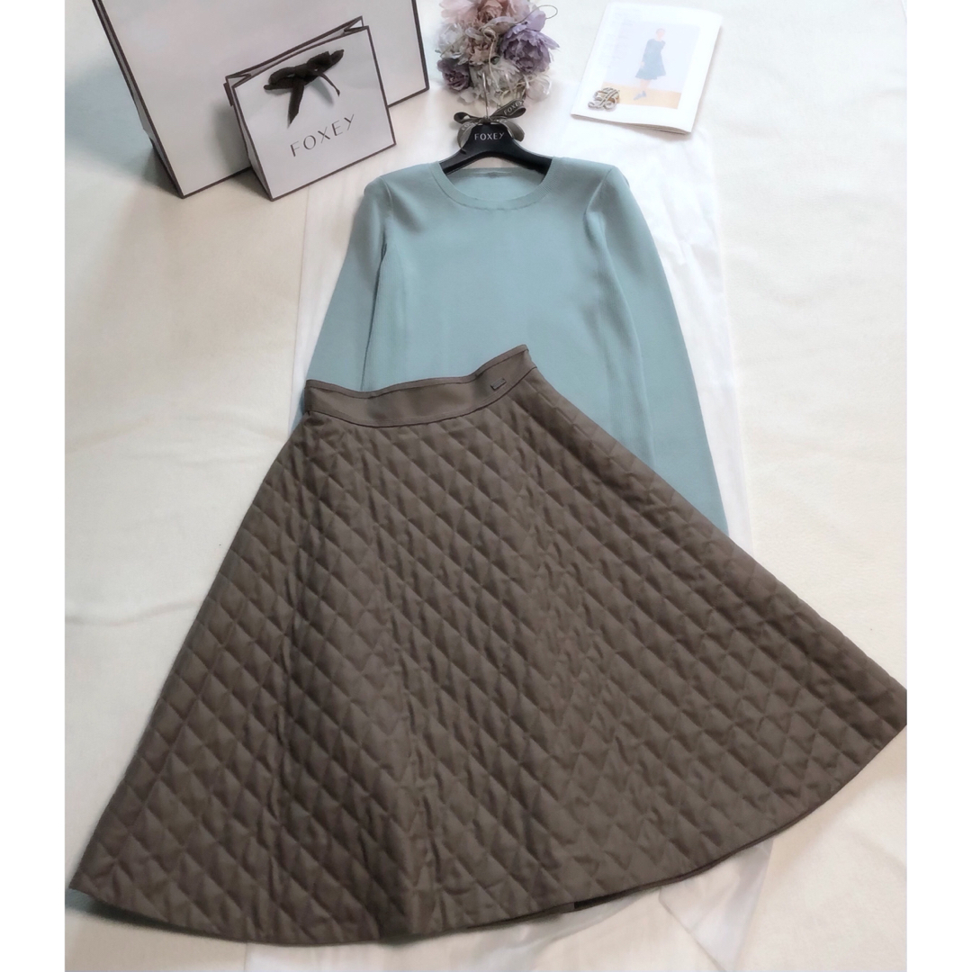 正規取扱店サイト大阪 フォクシー《Skirt Cross Lilly》エスプレッソ