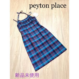 PEYTON PLACE   ホルターネック　シャーリング　チェックワンピース