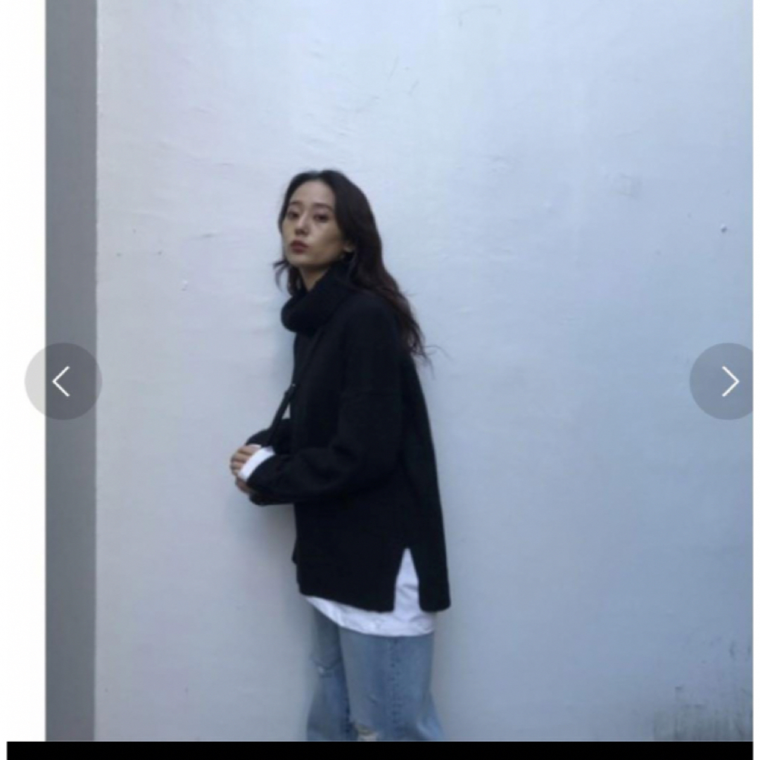 moussy(マウジー)のROLL NECK セーター　アイボリー レディースのトップス(ニット/セーター)の商品写真