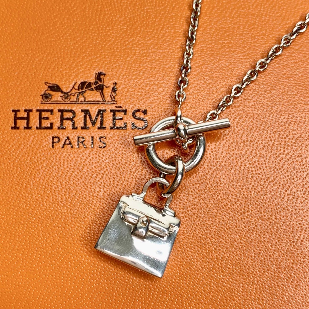 レディースHERMES エルメス ネックレス アミュレット ケリー シルバー925