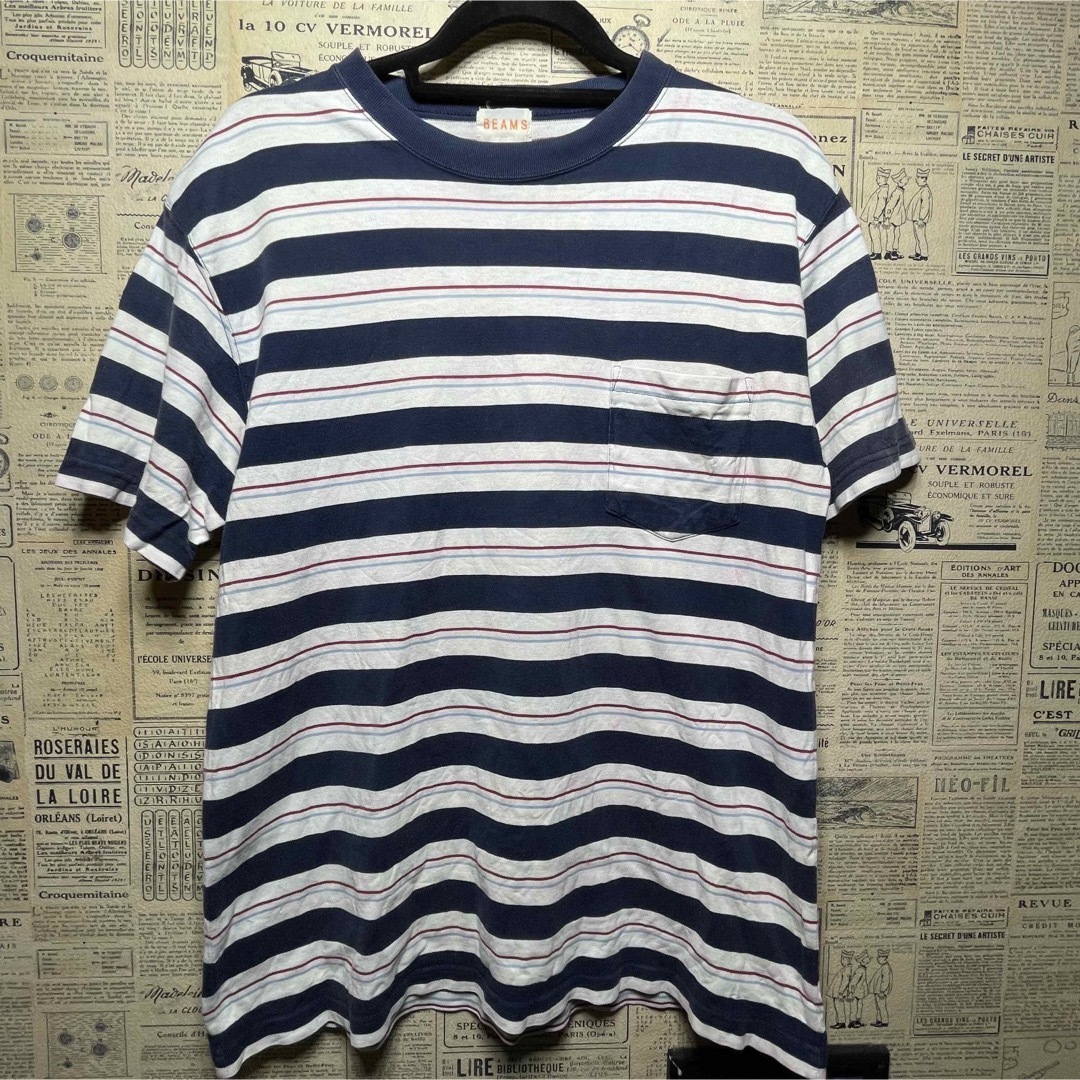 BEAMS(ビームス)のBEAMS ビームス ボーダーTシャツ size L メンズのトップス(Tシャツ/カットソー(半袖/袖なし))の商品写真