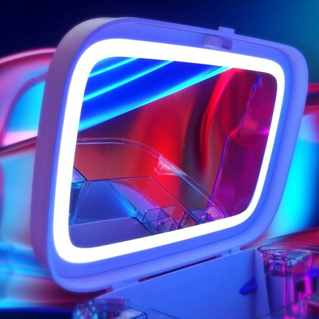 メイクボックス 大容量 ライト 鏡付 コスメ 収納 化粧箱 新生活 クリーム 6