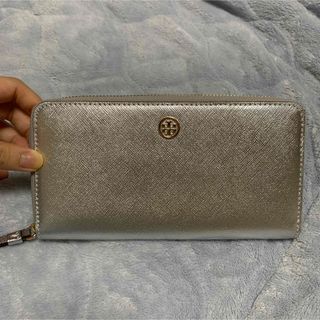 トリーバーチ 長財布 TORYBURCH  ジップ コンチネンタル シルバー