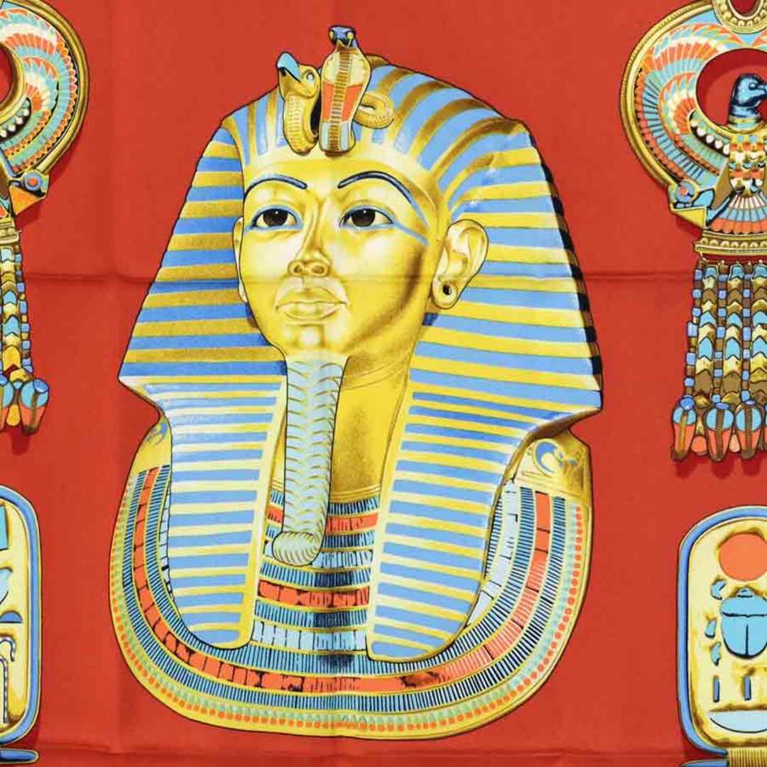 エルメス HERMES スカーフ カレ90 TUTANKHAMUN ツタンカーメン シルク マルチカラー レディース 送料無料【中古】 55408f