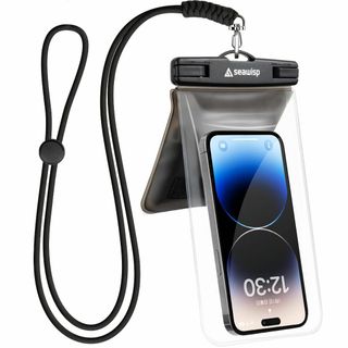 【色: グレー】Seawisp スマホ 防水ケース 【ダブル収納ポケット】 小物(その他)