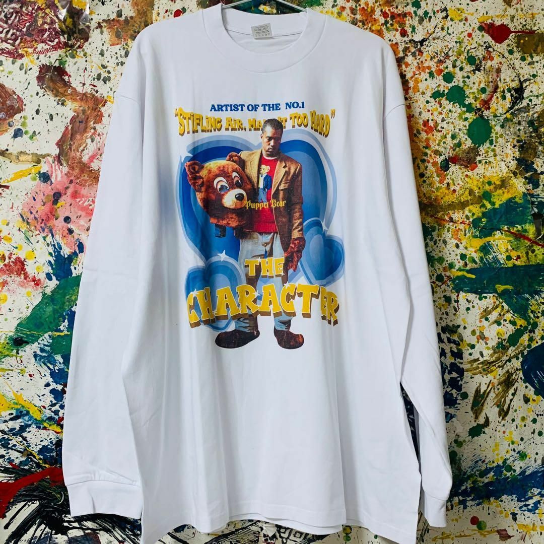 カニエウェスト ロンT 長袖 メンズ 新品 ラッパー Kanye West 白 カニエウェスト ロンT 長袖 メンズ 新品 ラッパー Kanye West 白