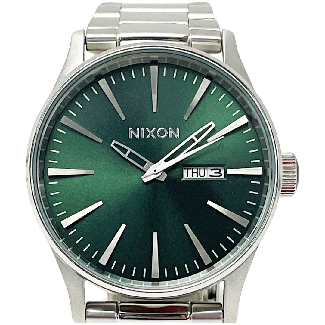 ☆☆NIXON ニクソン THE SENTRY セントリー A356 1696 グリーン クォーツ シルバー メンズ 腕時計