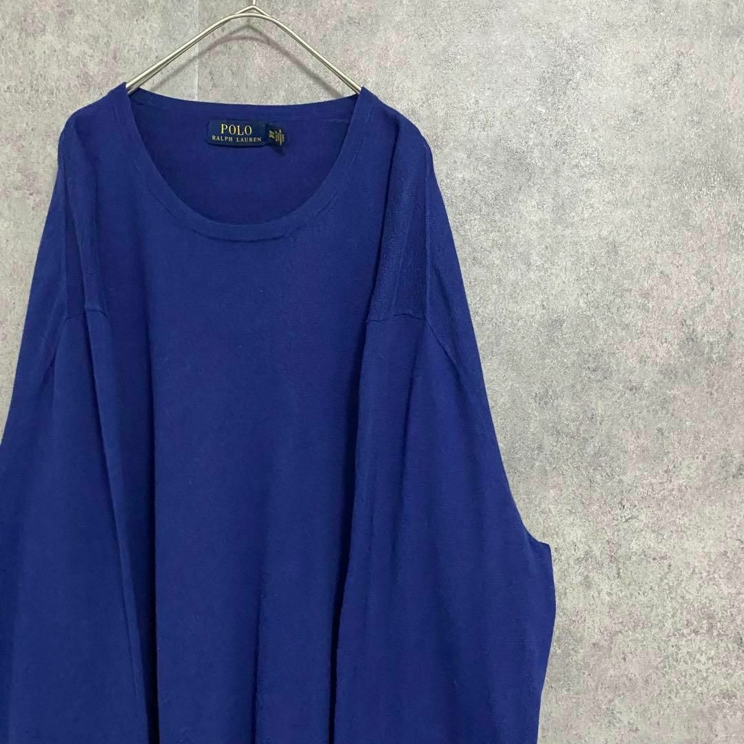 00s　ラルフローレン　ニット　カシミヤ混　メンズ3XL　　個性派