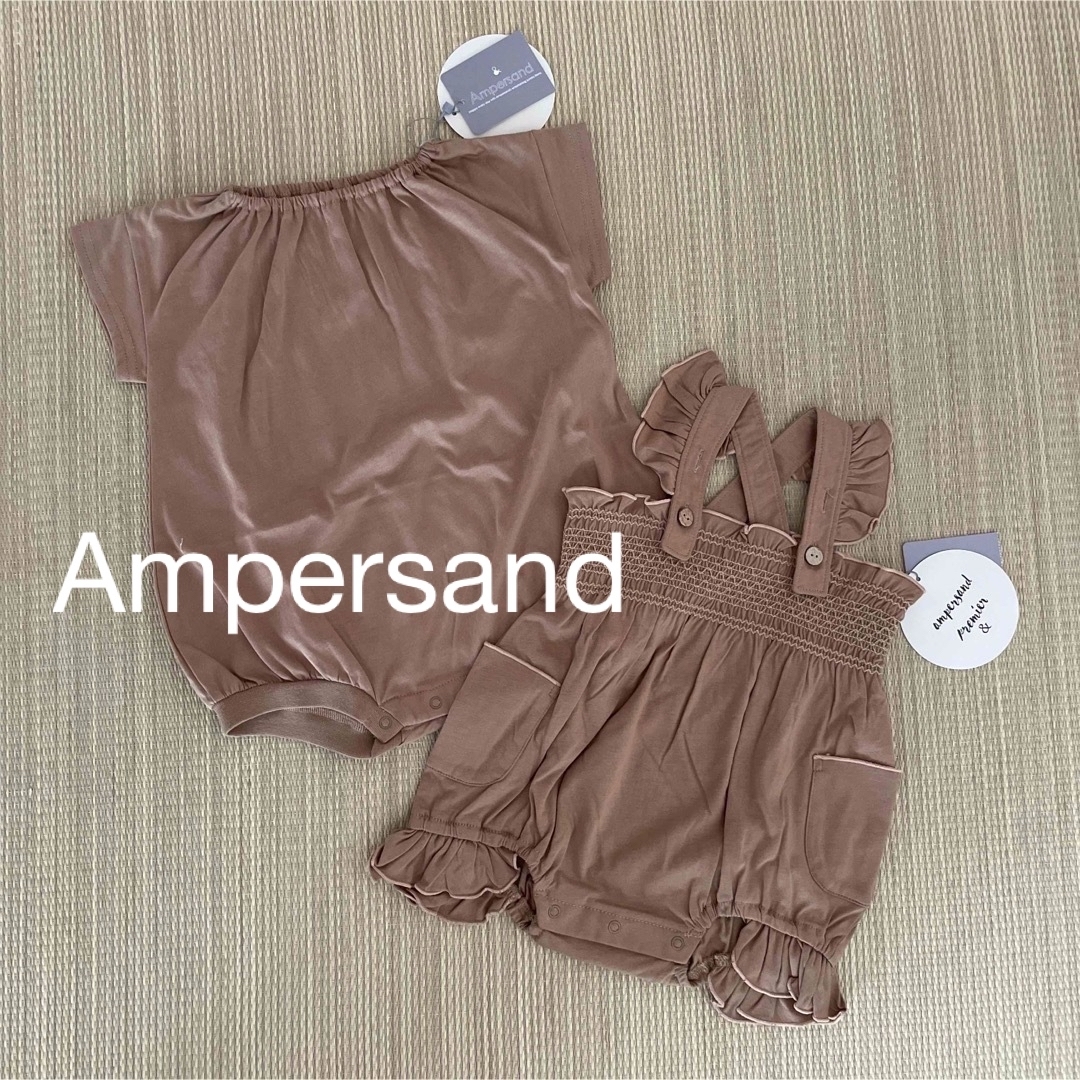 ampersand(アンパサンド)の新品　Ampersand 60 女の子ロンパースセット キッズ/ベビー/マタニティのベビー服(~85cm)(ロンパース)の商品写真